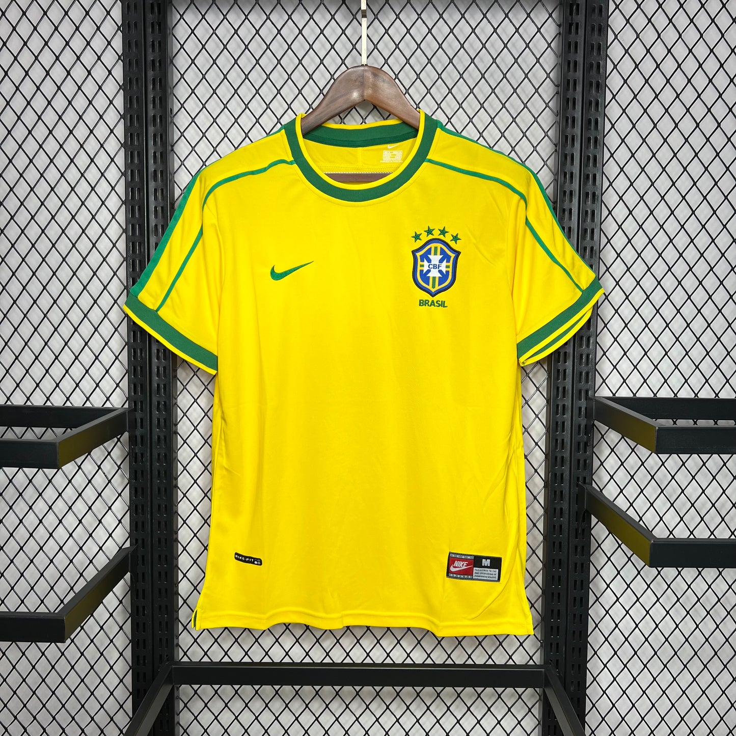 Brazil 1998 Home retro Jersey