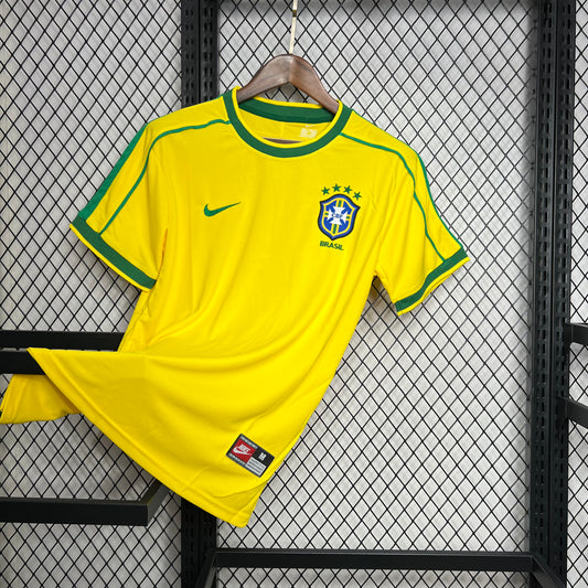 Brazil 1998 Home retro Jersey